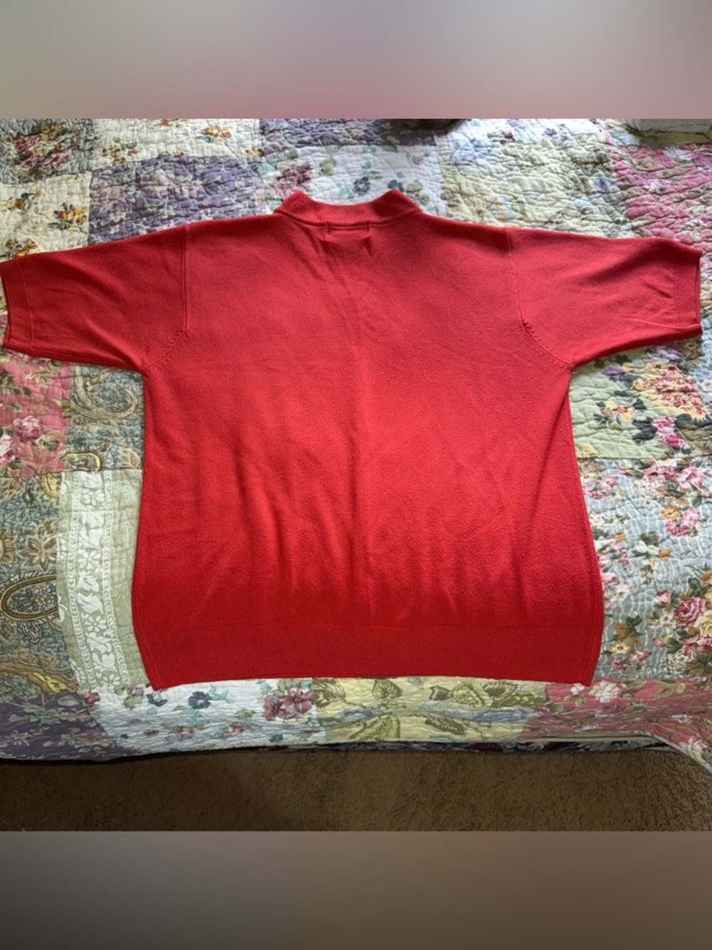 Sag Harbor Red Short-Sleeve Turtleneck Sweater Top - Picture 2 of 4